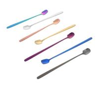 MAGICLULU Set de 7 Cucharas de Té de Acero Inoxidable Mango Largo, Agitador de Café Fácil de Limpiar y Usar para Cocina y Bebidas