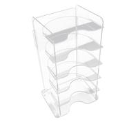 MAGICLULU Soporte para Tapa de Vaso de Acrílico Transparente, 6 Niveles | Organización Estable y Visible, Diseño Apilable Modular, Base Ancha Alfombrilla Antideslizante