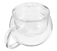 MAGICLULU Taza de Té de Vidrio con Infusor y Tapa, 300ml, 1 Juego, Redonda, para Hogar y Oficina, para Servir Café, Taza de Leche y Agua