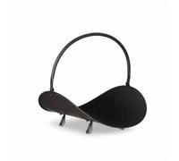 MagiDeal Almacenamiento de Leña para Exterior Soporte Estante Portaleña Chimenea Metal Ligero con Asa Arqueada para Transporte Cómodo Adecuado para Chimenea de