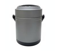 MagiDeal Contenedor Térmico de Comidas Tarro de Alimentos Tartera Acero Inoxidable Apto Cocina con Estructura Retiene y Sabor por Más Adecuado para Trabajo, Gris, Gris, 3.0L