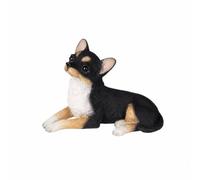 MagiDeal Figurita Perro Miniatura Resina Estatua Perrito Adorno Animal Escultura Mascota Resina con Rasgos Definidos y Postura, Negro con Cinta Adhesiva De Doble Cara, 5.2 8cm