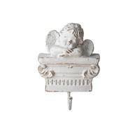 MagiDeal Gancho de Pared Ángel Perchero Soporte Colgador Ornamento Europeo con y Relieve Detallado Acabado Decapado Adecuado para, Gancho De Ángel Retro Europeo MBK008, 24cm Alto X 14.5cm Ancho