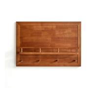 MagiDeal Gancho de Pared con Tapa de Medidor Eléctrico Armario de Pared Cubierta de Panel Estante Integrado Madera de Caucho y Metal Abre como Armario para, Madera De Cerezo - Horizontal, Horizontal