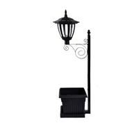 MagiDeal Lámpara Decorativa Exterior Solar Farol Macetero Luz para Paisaje con Estructura Resistente de Hierro Forjado y Brillo Suave para Rutas Adecuada para Patios Porches Balcones Terrazas Pasillos