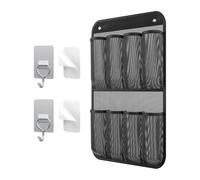 MagiDeal Organizador de Utensilios para Colgar en La Pared, Ahorra Espacio, Multiusos, para Colgar sobre La Puerta, Bolsa de Almacenamiento para D, Negro