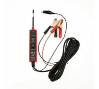 MagiDeal Probador de Automotriz Comprobador Herramienta Analizador con Pinza Dentada para Conexión a Tierra y Lectura Clara Cable en Espiral Resistente y Punta, Rojo, Pequeño