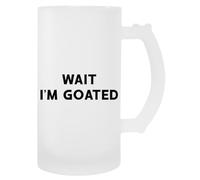 MAGITONE Espera Soy Una Cabra Taza De Bebida Con Mango De Taza De Cerveza De Vidrio Glass Beer Cup Handled Beverage Mug