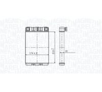 MAGNETI MARELLI Radiador de calefacción MERCEDES-BENZ 1,8 2,1 A2038300161