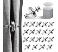 Magnetic Tiebacks,20 Pares Imanes Para Cortinas,Imanes Cortinas Contrapeso para Cortina de Ducha Magnético para Evitar la Pérdida de Luz,Imanes para Cortina Ducha para Dormitorio,Baño,Oficina Cortinas