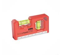 Magnético para nivel de burbuja de 10 cm para mini nivel de burbuja de bolsillo, viales dobles para medición horizontal vertical, herramienta de plástico ABS para bricolaje mejoras del hogar