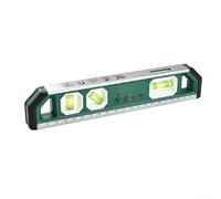 Magnético para nivel de torpedo con carcasa ABS, marco de aluminio y escala de medición, nivel de burbuja de 0° 45° 90° para construcción y uso de bricolaje, herramienta manual compacta verde (C)