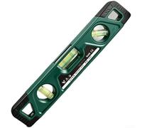 Magnético para nivel de torpedo de 23 cm ABS para nivel de burbuja con imanes fuertes para ángulos de 0°, 45°, 90°, construcción, bricolaje, verde (B)
