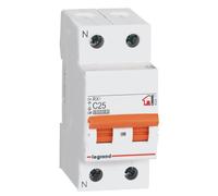 Magnetotérmico 1 polo + neutro 10 amperios legrand