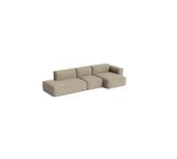HAY Sofá Mags Soft Low Armrest de 2.5 plazas. combinación 3 Linara beige. orientación derecha. funda extraíble