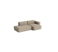 HAY Sofá Mags Soft Low Armrest de 2.5 plazas. combinación 3 Linara beige. orientación derecha. funda extraíble