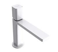 Mai & Mai Grifo de lavabo WAO-7901 Grifo de baño de diseño blanco Mezclador monomando de lavabo Conexiones DIN