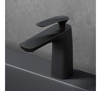 Mai & Mai Grifo monomando de lavabo WAM-7201 en negro mate mezclador monomando para lavabo de 16,5 cm