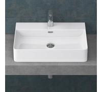Mai & Mai Lavabo Sobre Encimera Suspendido | Rectangular | Blanco Brillante | Cerámica | 60x42x12cm | Con Orificio para Grifo Con Rebosadero | Meissen201
