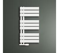 Mai & Mai Radiador Toallero Eléctrico Bajo Consumo 76x40cm Calentador Secatoallas Horizontal en Acero Blanco