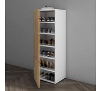 Mai & Mai Zapatero Estrecho Blanco Roble 45 cm Push-Open schuheschrank02