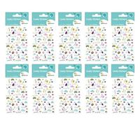 Maildor CY063Opack - GOMMETTES 3D Cooky - LOT DE 10 planches 12x8 cm - 400 stickers - LICORNES