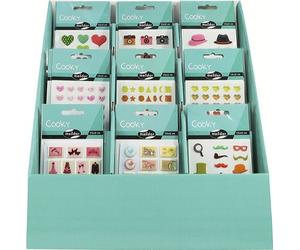 MAILDOR Stickers Cooky Eventos Expositor de 90 unidades en 3D