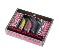 MAIMERI Acrilico, Acrílico Bellas Artes, Caja Cartón, Set Primario, 5uds
