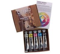 MAIMERI Classico, Óleo Bellas Artes, Caja Cartón, Set Primario, 5uds