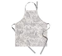 Maison d'Hermine - Delantal de cocina 100% algodón con cuello ajustable y bolsillo medio, lazos largos para mujeres/hombres, primavera/verano, The Miller - Paloma Grey, 80 cm x 70 cm (Set of 2)