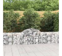 Maison Exclusive - 4 cestas de gaviones entrelazadas, de 200x30x60/80 cm, fabricadas en hierro galvanizado