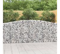 Maison Exclusive - 4 cestas de gaviones entrelazadas, galvanizadas, de hierro, de 400x30x100/120 cm