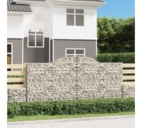 Maison Exclusive - 6 cestas de gaviones entrelazadas, de 300x50x140/160 cm, fabricadas en hierro galvanizado
