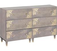 Maison Exclusive - Aparador, 2 unidades. 60 x 33 x 75 cm. Madera maciza de mango, color gris