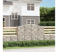 Maison Exclusive - Cestas de gaviones entrelazadas, 25 unidades, 200x50x140/160 cm, fabricadas en hierro galvanizado