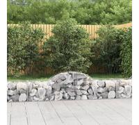 Maison Exclusive - Cestas de gaviones entrelazadas, 30 unidades, 200x50x40/60 cm, fabricadas en hierro galvanizado