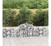Maison Exclusive - Conjunto de 6 cestas de gaviones, galvanizadas, de hierro, con dimensiones de 200x50x60/80 cm