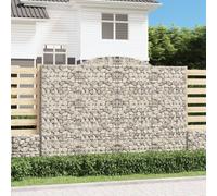 Maison Exclusive - Conjunto de 7 cestas de gaviones, galvanizadas, de hierro, con dimensiones de 300x50x200/220 cm