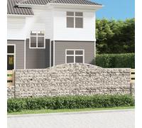 Maison Exclusive - Conjunto de 9 cestas de gaviones entrelazadas, fabricadas en hierro galvanizado, de 400x50x120/140 cm