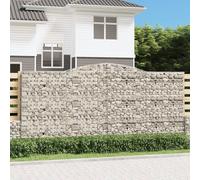 Maison Exclusive - Conjunto de 9 cestas de gaviones, galvanizadas, de hierro, con dimensiones de 400x30x180/200 cm