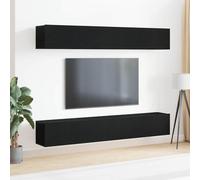 Maison Exclusive - Conjunto de muebles de TV modulares, diseño de pared, 4 piezas, roble , 100 x 30 x 30 cm