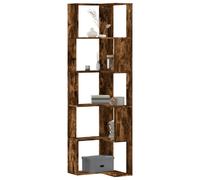 Maison Exclusive: Estantería angular de 5 estantes, color roble ahumado, 50x50x179 cm, fabricada en material de madera