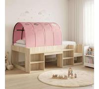 Maison Exclusive: Estructura de cama con túnel y estante, en madera Sonoma y color rosa