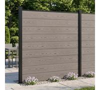 Maison Exclusive: Juego de muebles de exterior, dimensiones 175 x 186 cm, fabricado en WPC (madera plástica) y aluminio, color gris
