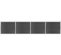 Maison Exclusive - Juego de paneles para valla de madera compuesta (WPC), 699 x 146 cm, color gris