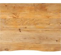 Maison Exclusive: Mesa con tablero de madera maciza de mango, con borde natural, de 100x80x2,5 cm