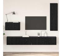 Maison Exclusive - Mueble de pared para televisión, 4 unidades, color , imitación madera de roble, material compuesto de madera
