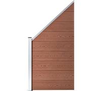 Maison Exclusive - Panel de valla de madera compuesta (WPC) de 95 x (105-180) cm, color marrón