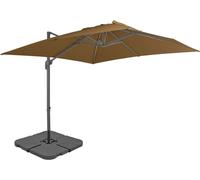 Maison Exclusive: Parasol de jardín con soporte portátil en color taupe