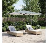 Maison Exclusive - Parasol rectangular para jardín, 2 x 3 metros, de poliéster, en color azul y blanco